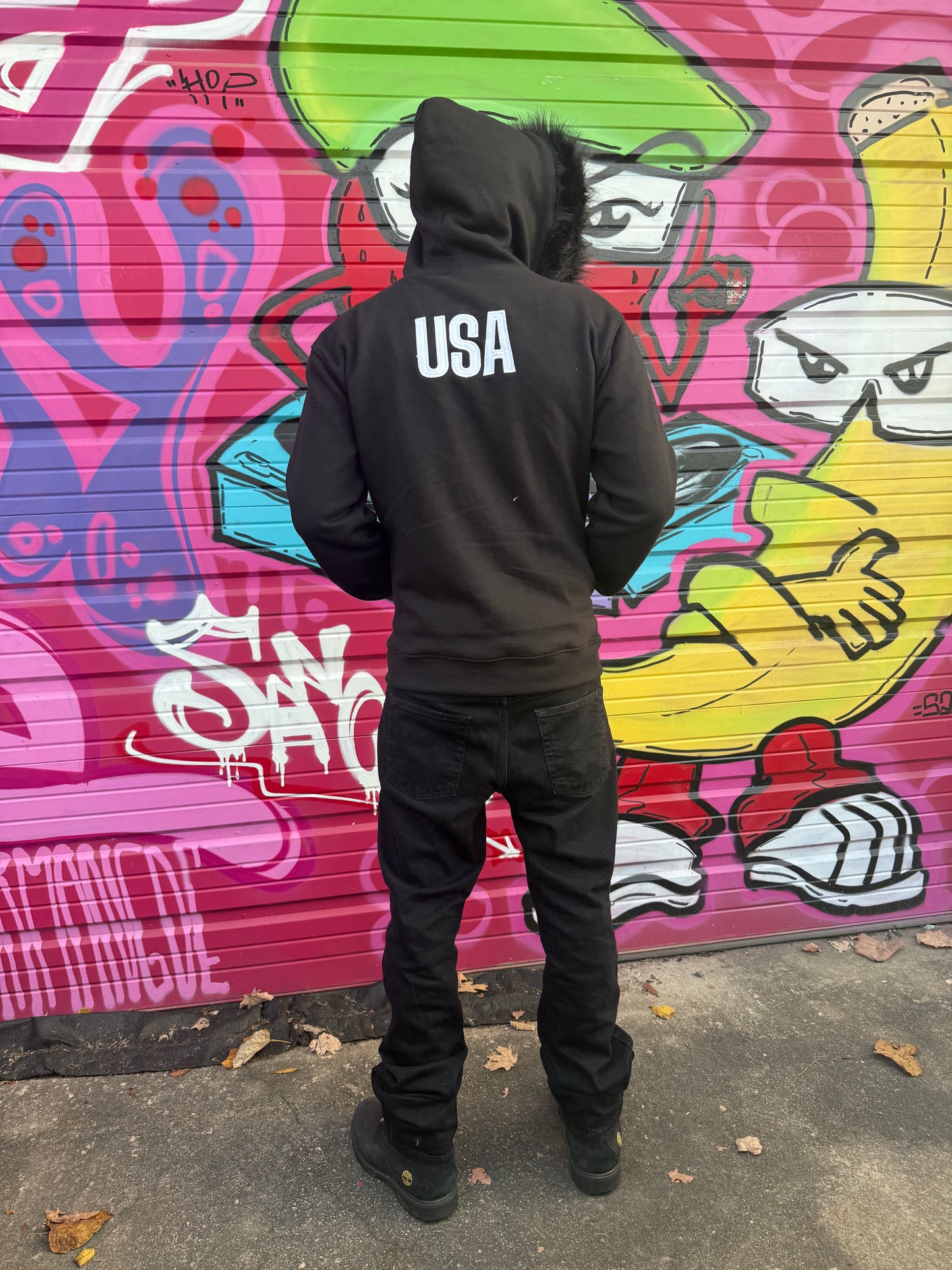 USA Fur Hoodie